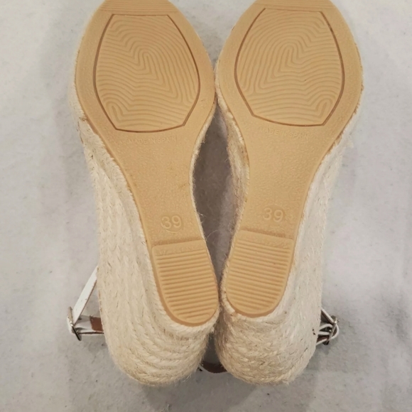 ANTHROPOLOGIE STUD OPEN TOE WEDGE SANDALS HEELS - Picture 7 of 7